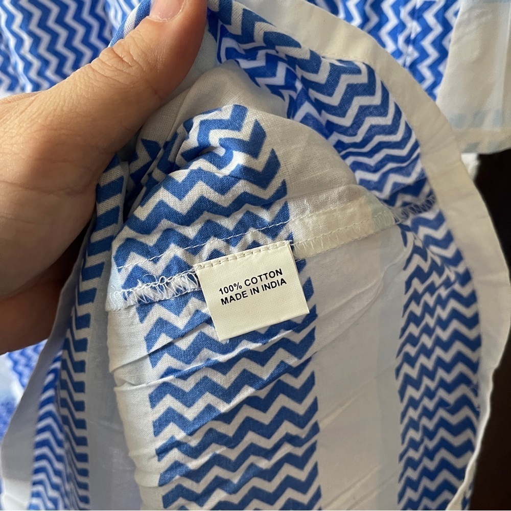 NWT Bindu Glenda Blue White Dress - Picture 4 of 5
